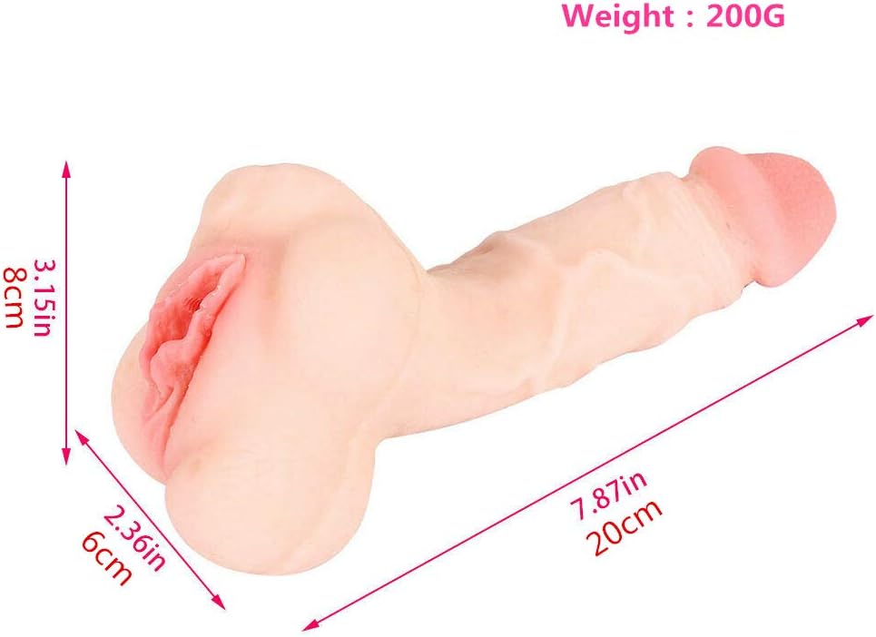 7.87 Inches Realistic Dildo Male Masturbators with Pocket Pussy Vigina
