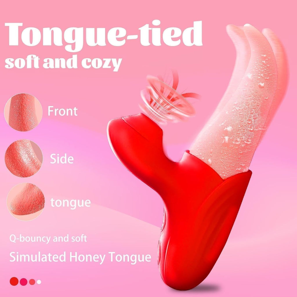 Rose Clitioral Sucker Powerful, Clitioral Sucker Licker Powerful Rose with Tongue Adult Toys for Women
