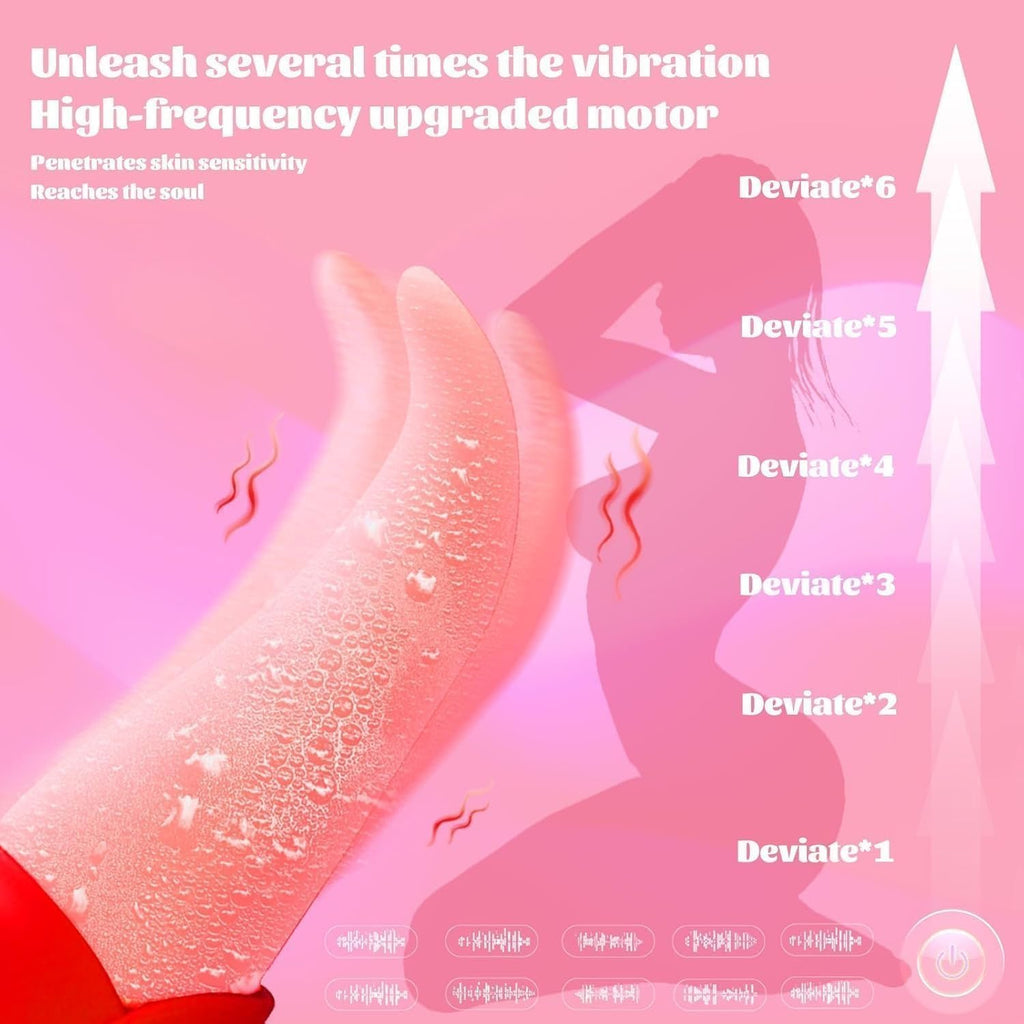 Rose Clitioral Sucker Powerful, Clitioral Sucker Licker Powerful Rose with Tongue Adult Toys for Women