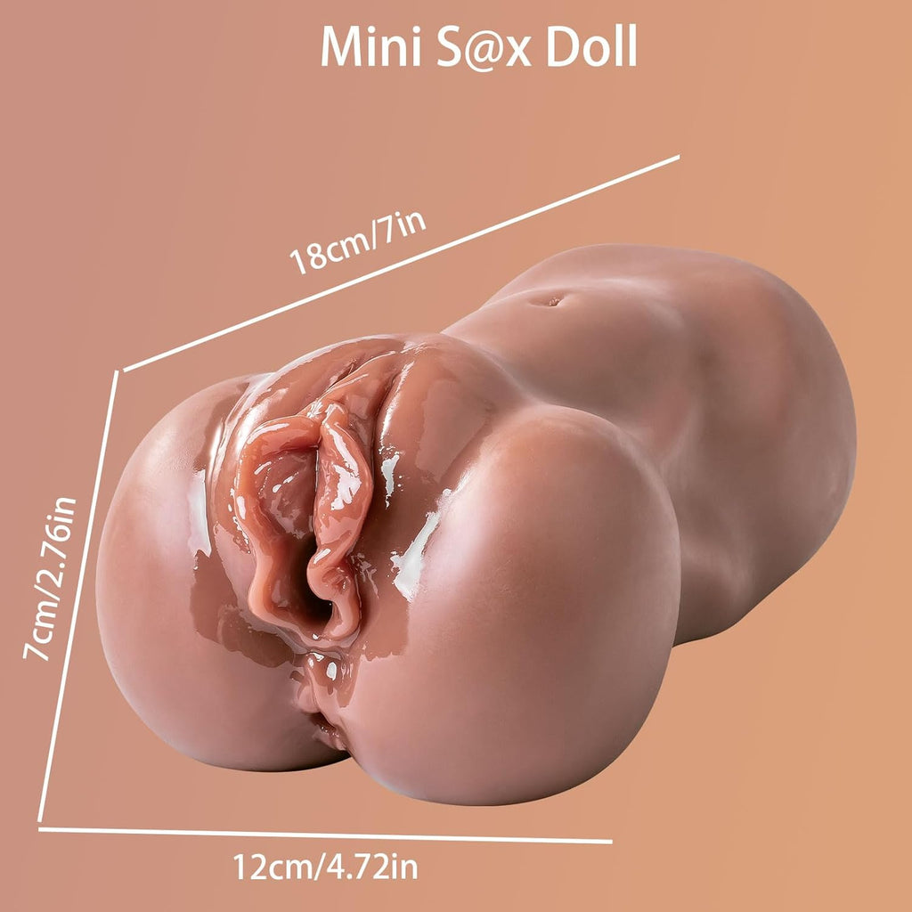 Pocket Pussies Sex Dolls for Men - Realistic Sex Dolls Pocket Pussy Male Masturbator with Lifelike Labia & Vagina & Anal Tunnel