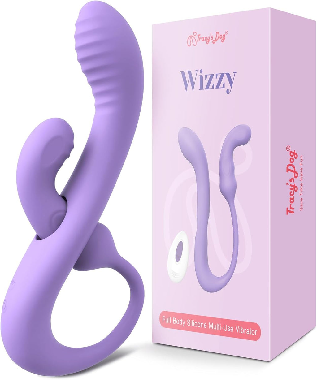 Transformable Rabbit Vibrators for Women, Clitoral & G-Spot Anal Stimulation, Soft Double-Ended Dildos for Solo & Partner