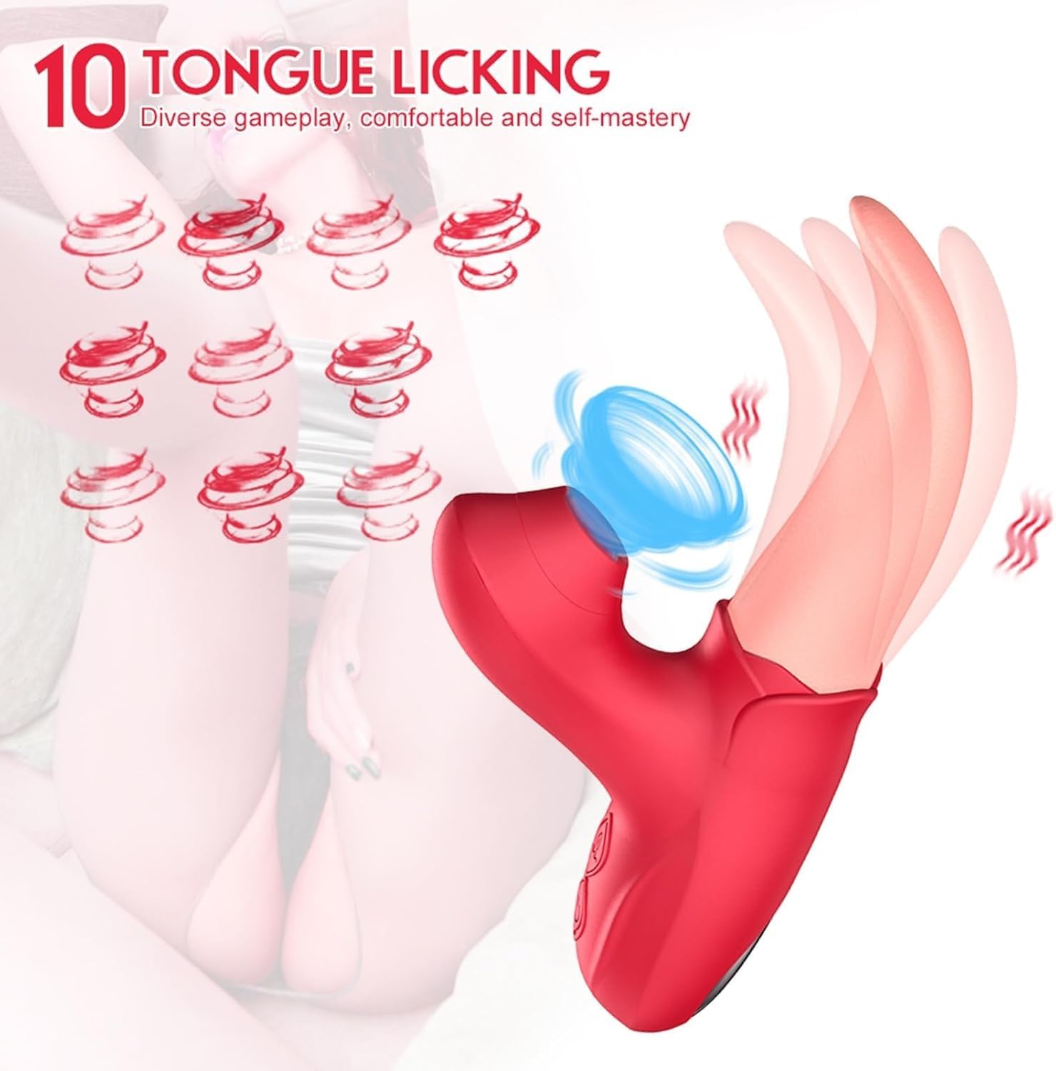Rose Clitioral Sucker Powerful, Clitioral Sucker Licker Powerful Rose with Tongue Adult Toys for Women