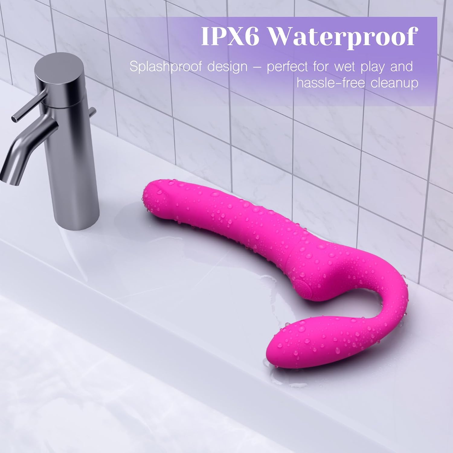 Anal Toys with 7 Vibration & 7 Thrusting Modes, Double-Ended Dildo for Women