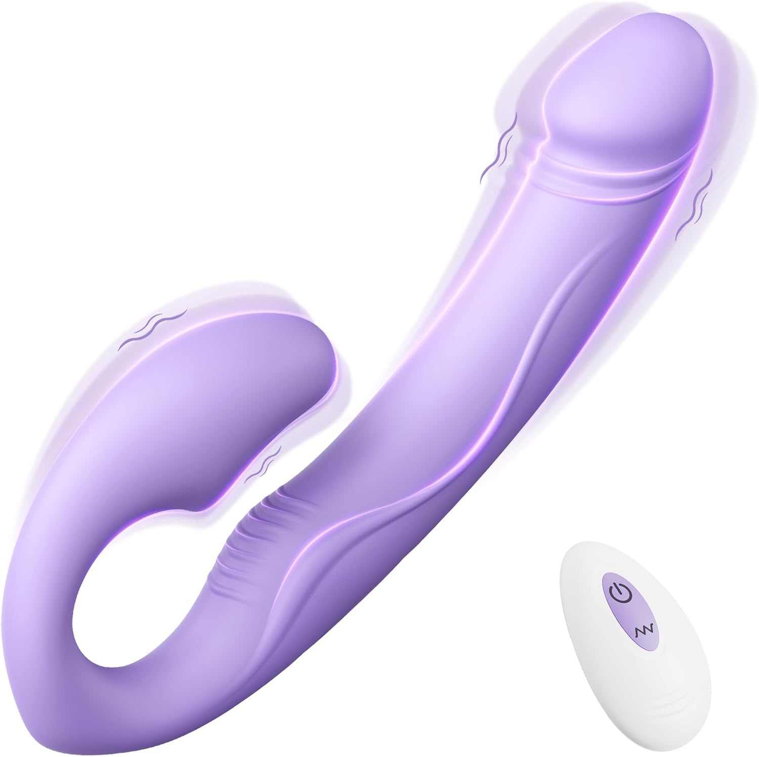 Velvety-Soft Double-Ended Anal Dildos, 10 Vibrations, Remote Control, Wearable G-Spot Vibrator