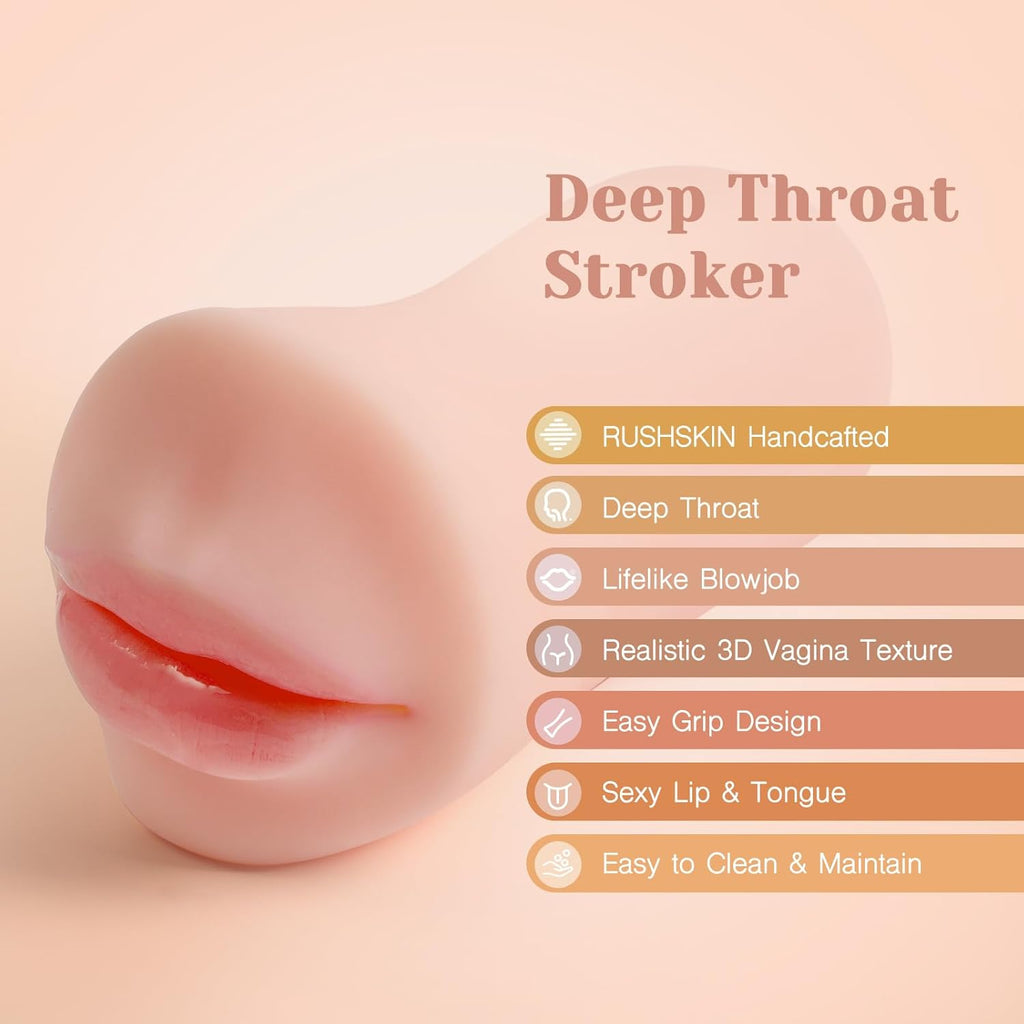 Deep Throat Blow Job Signature Stroker, Sex Toys for Men