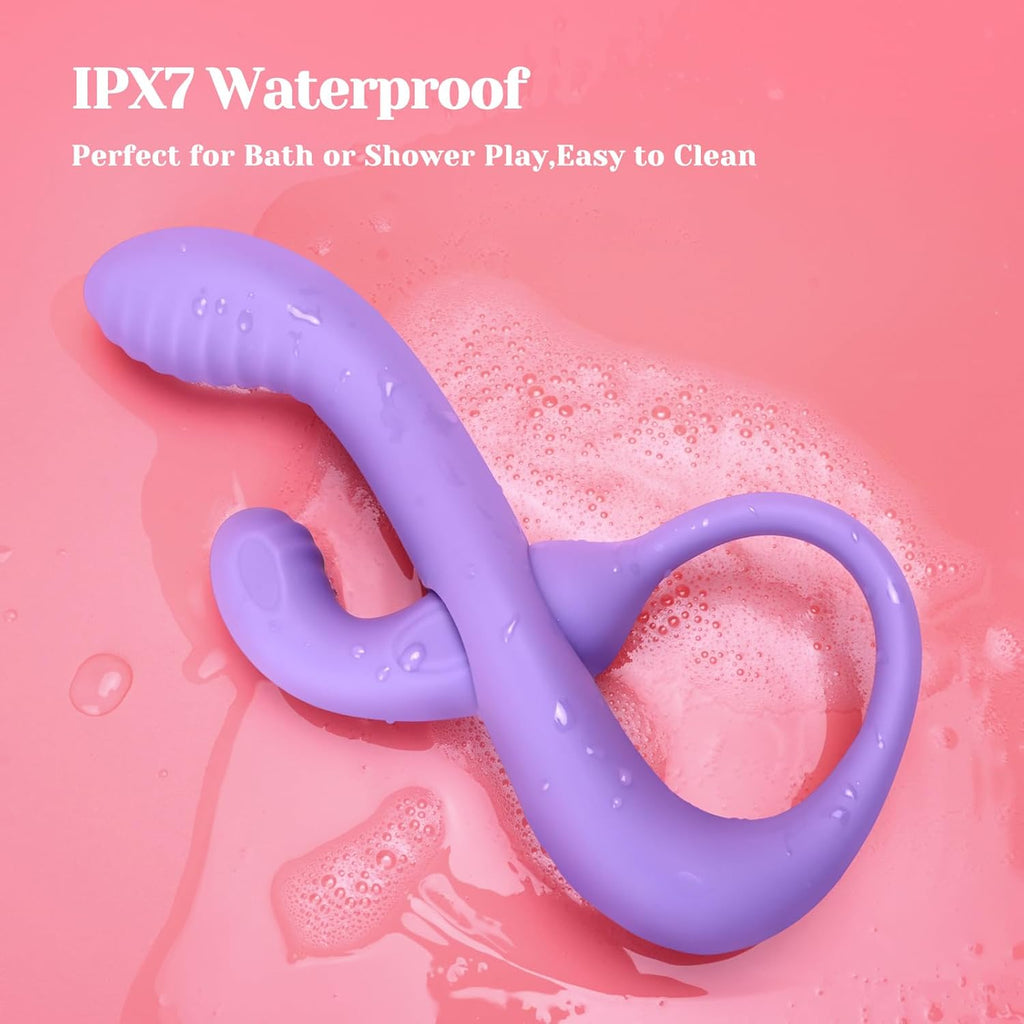 Transformable Rabbit Vibrators for Women, Clitoral & G-Spot Anal Stimulation, Soft Double-Ended Dildos for Solo & Partner