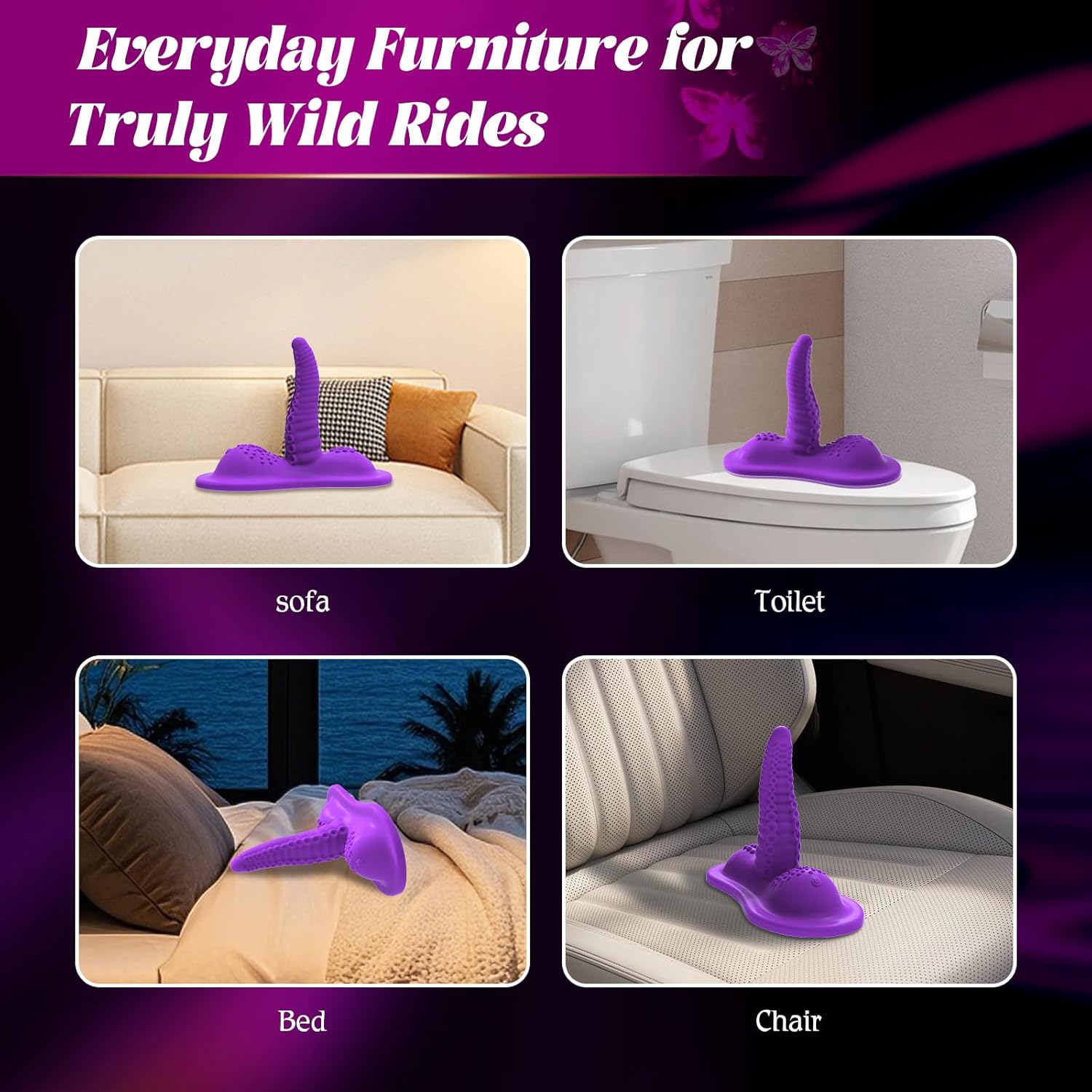 Vibrator 6.5" Insertable Monster Dildo