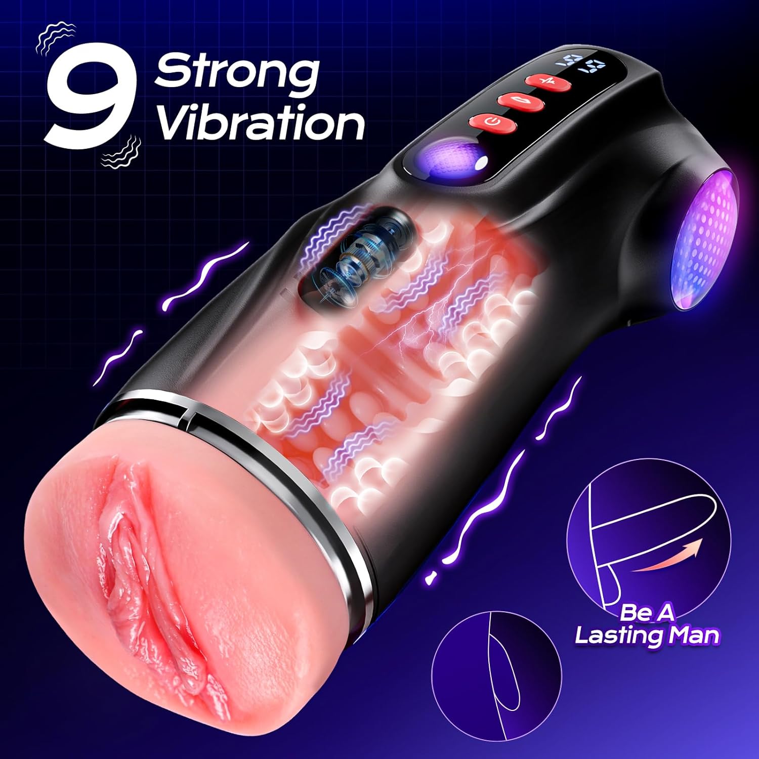 3 Sleeves Sets AI Sync Pocket Pussy Penis Pump with 9 Sucking & 9 Vibrating