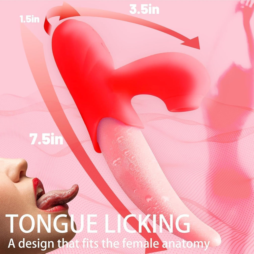 Rose Clitioral Sucker Powerful, Clitioral Sucker Licker Powerful Rose with Tongue Adult Toys for Women