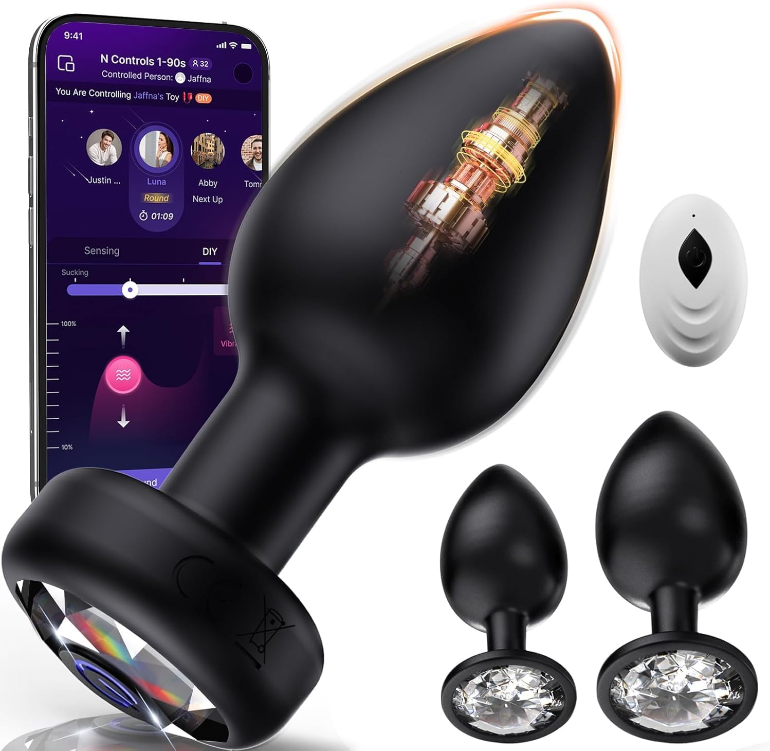 Anal Plug Vibrating Butt Plug, Adult Sex Toys 3PCS Silicone Anal Plugs, Anal Sex Toys with Remote Control 10 Vibrating Vibrator