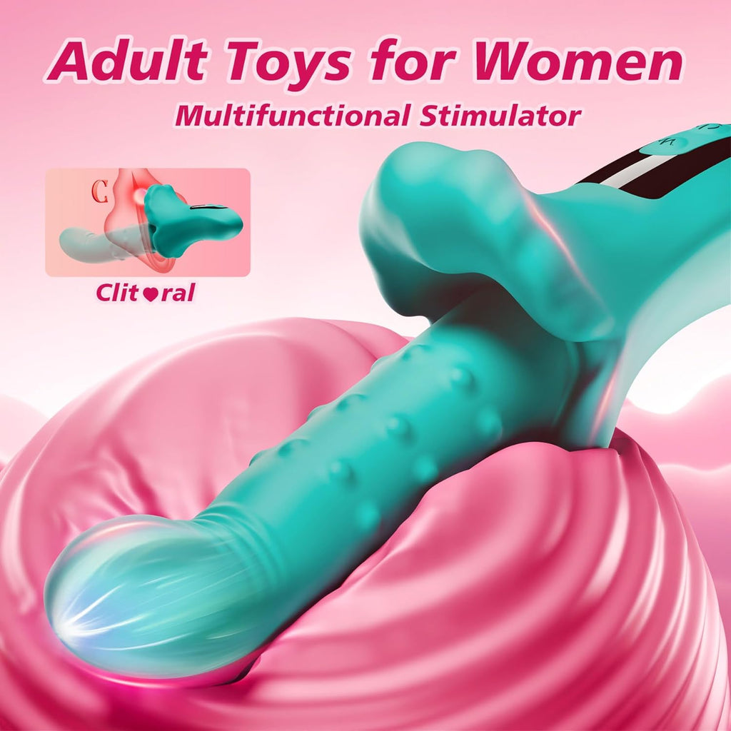 Adult Sex Toy for Women 9 Thrusting 9 Vibrating 9 Swing, Anal Clit Nipple Vibradores Rabbit Vibrator