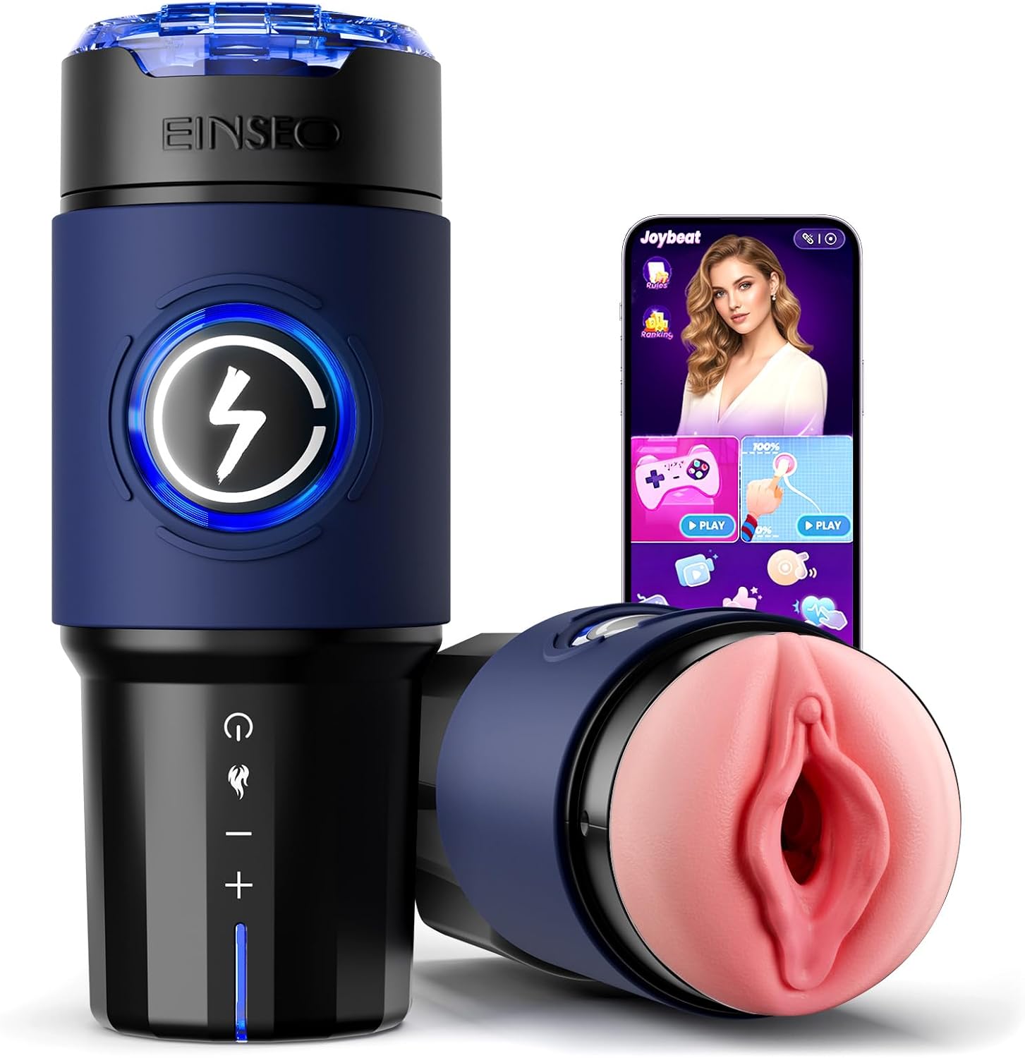 EINSEO Male Masturbator Sex Toys for Men - AI & APP Control Thrusting Male Stroker with 360° Heating