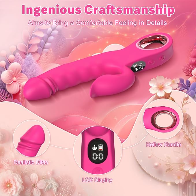 hrusting Vibrator Dildo with LCD Display