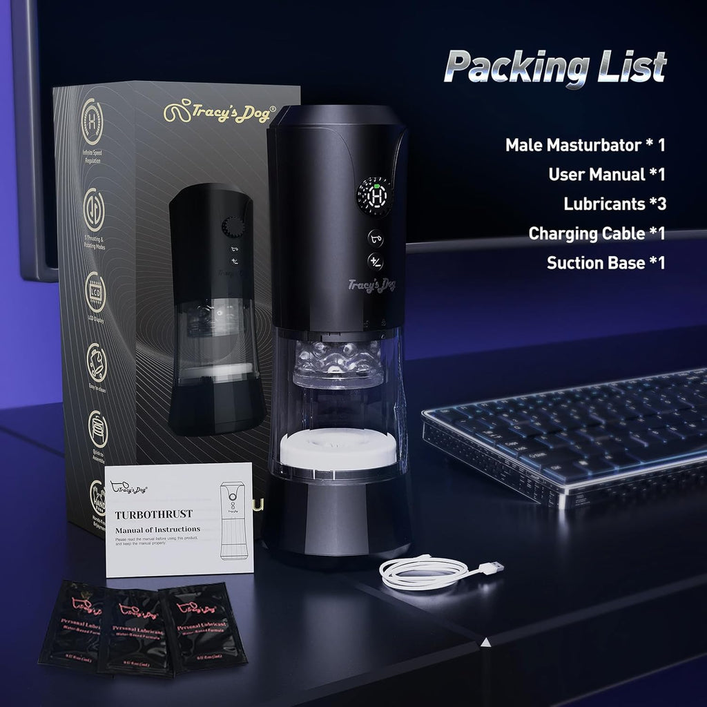 Hands Free Sex Toys for Men with Infinite Speed Regulation