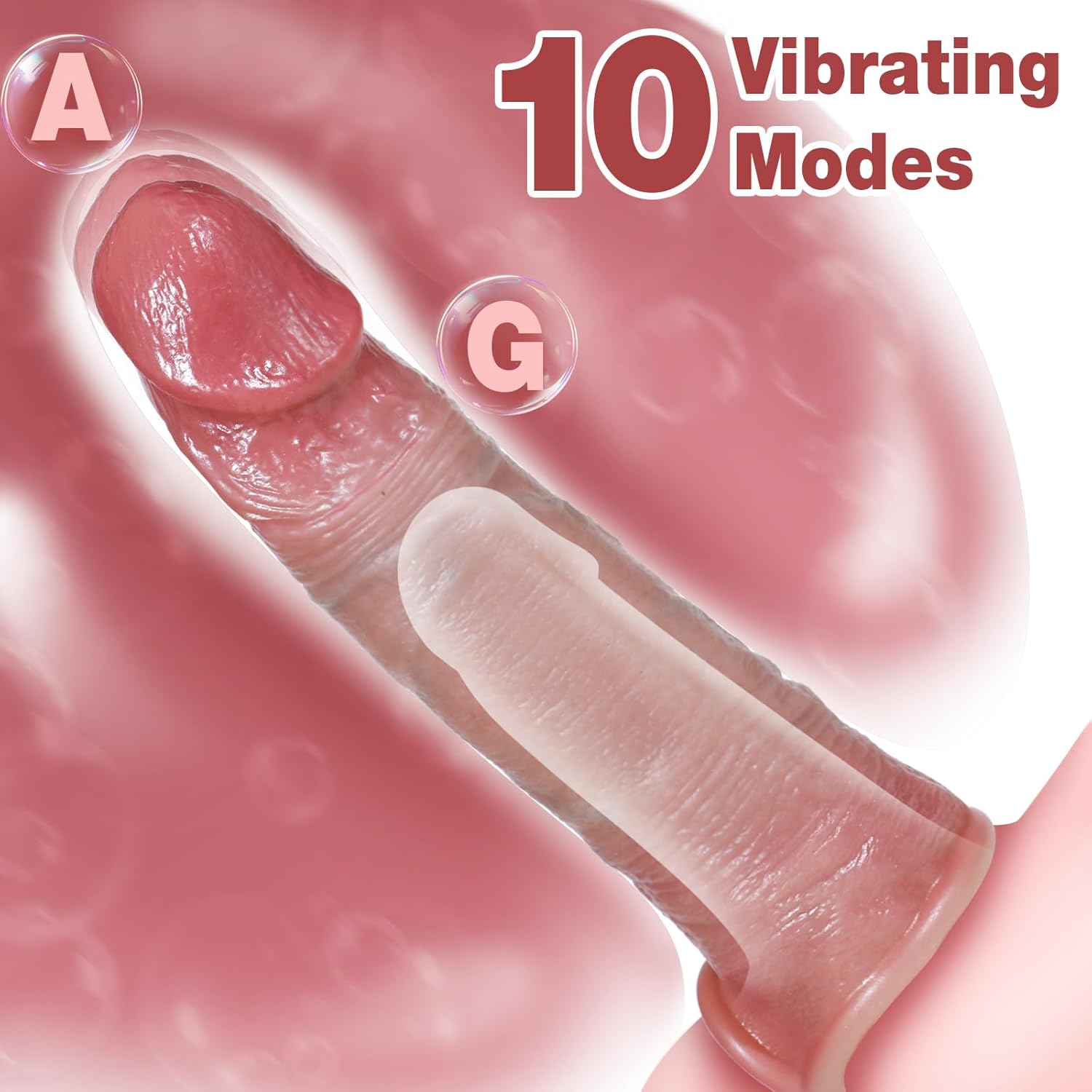 Male Sex Toys for Men Penis Extender Dildo Vibrating Cock Ring Sleeve 10 Mode Remote Control