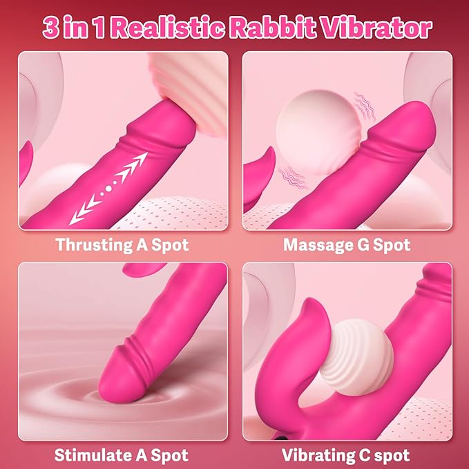 hrusting Vibrator Dildo with LCD Display