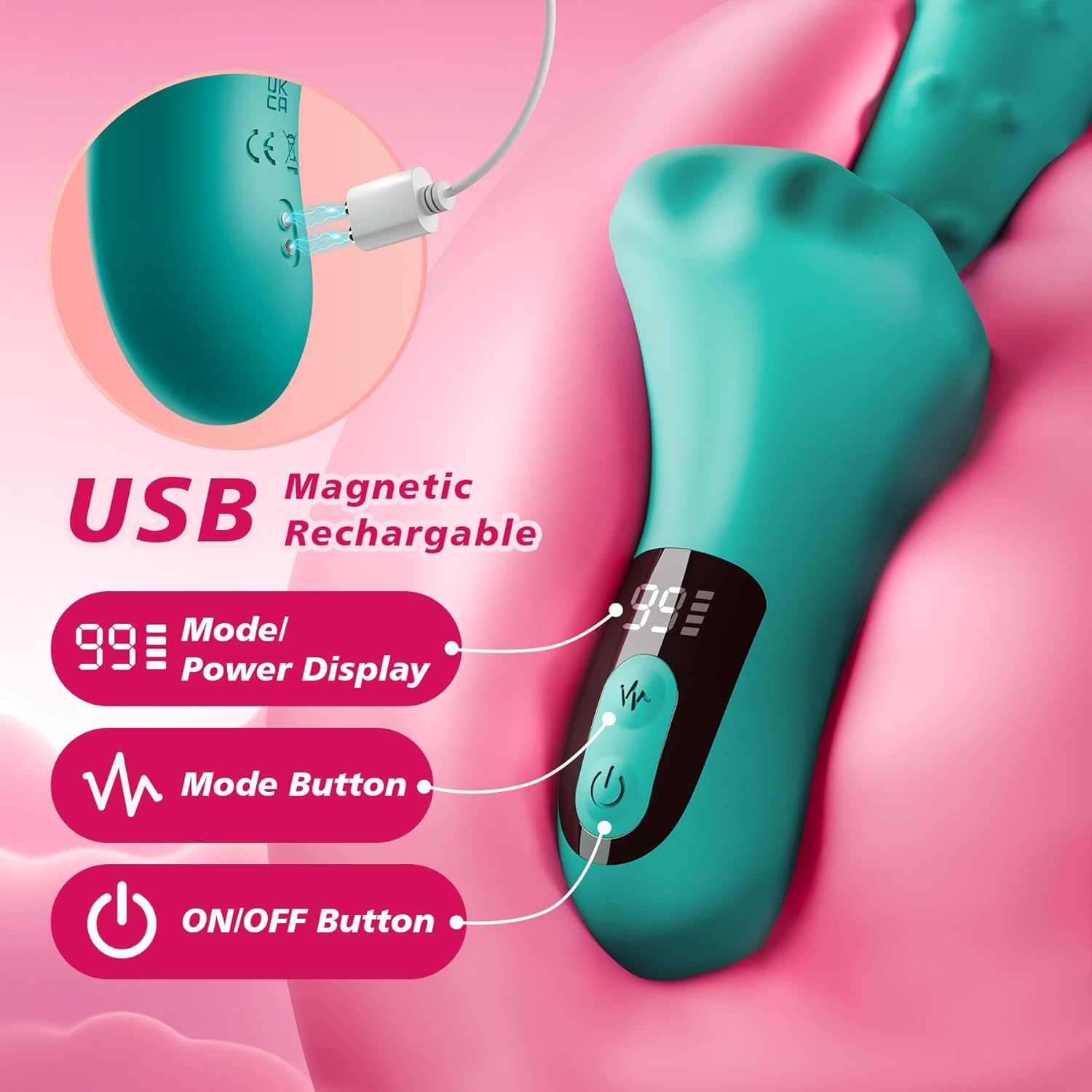 Adult Sex Toy for Women 9 Thrusting 9 Vibrating 9 Swing, Anal Clit Nipple Vibradores Rabbit Vibrator