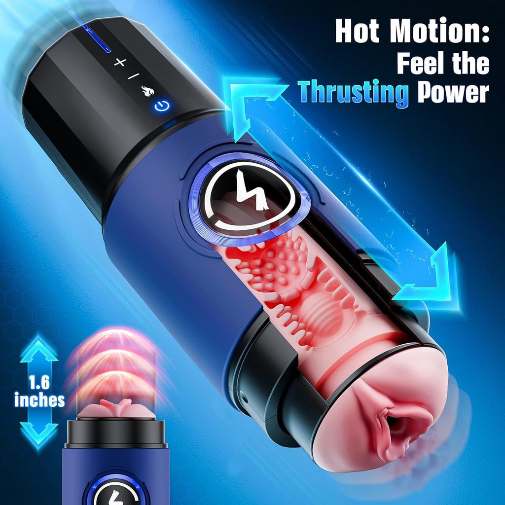 EINSEO Male Masturbator Sex Toys for Men - AI & APP Control Thrusting Male Stroker with 360° Heating