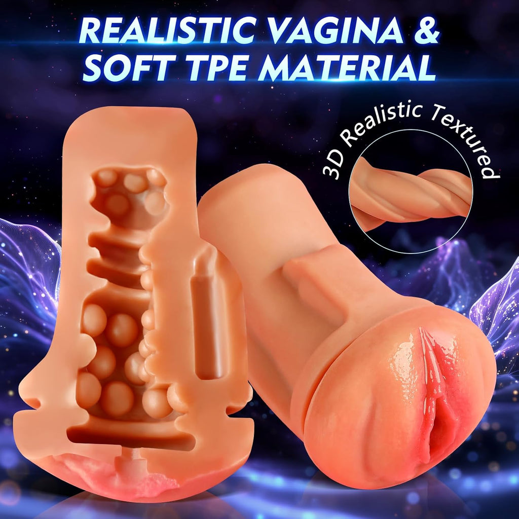 Automatic Masturbators with Phone Holder & LED, Blowjob Sex Machine Pocket Pussy