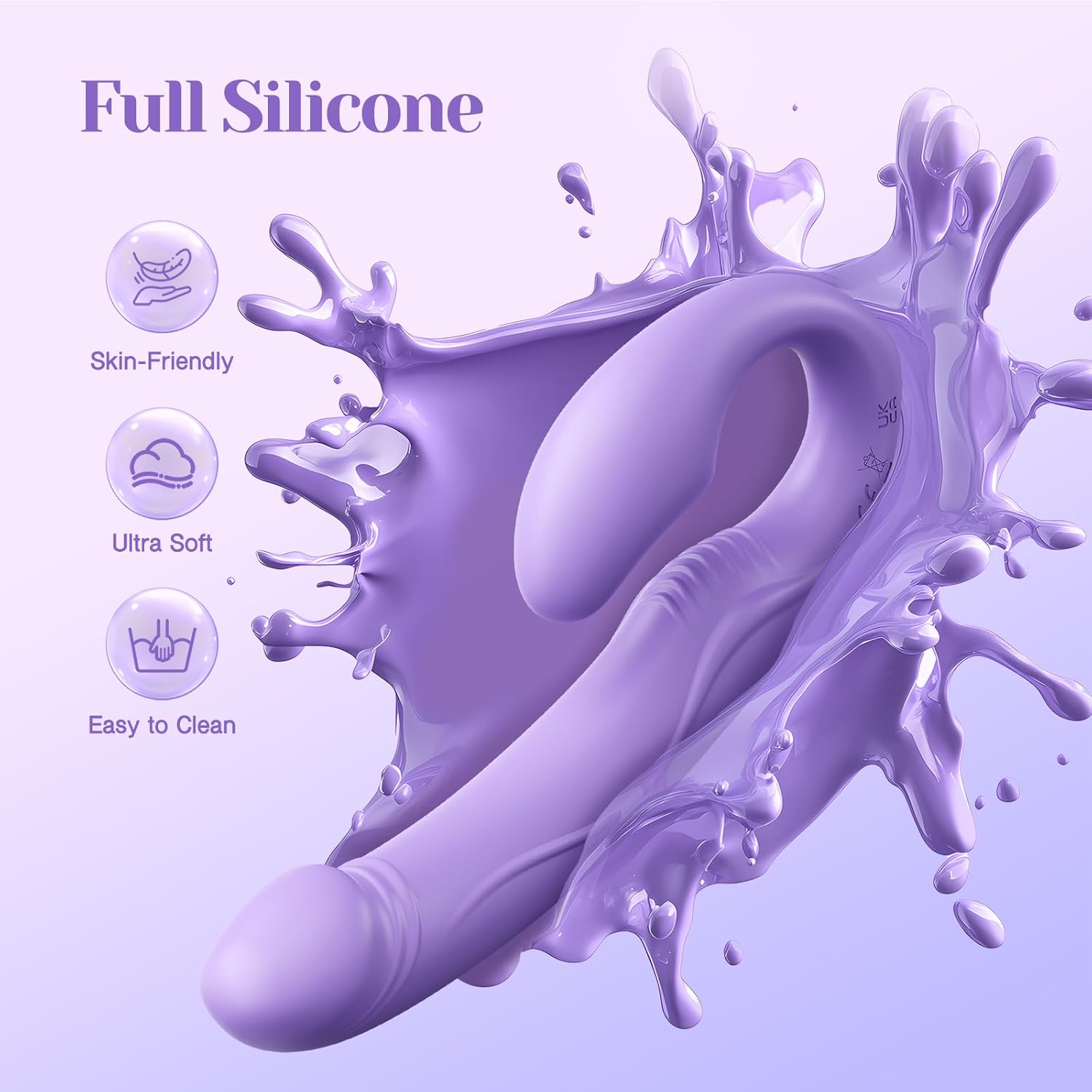 Velvety-Soft Double-Ended Anal Dildos, 10 Vibrations, Remote Control, Wearable G-Spot Vibrator