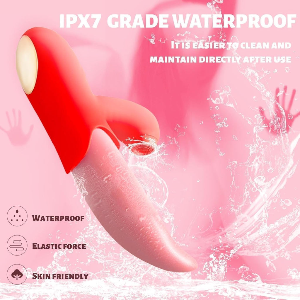 Rose Clitioral Sucker Powerful, Clitioral Sucker Licker Powerful Rose with Tongue Adult Toys for Women