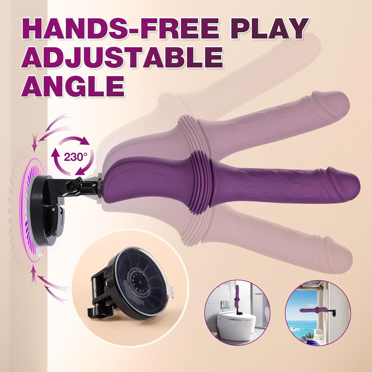 12.85 Inch Realistic Dildos with 10 Vibration & 3 Thrusting & Heating Modes, Adult Machine G Spot Clit Anal Toy with Removable Suction Cup for Women Men Couple