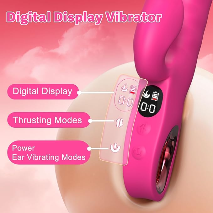 hrusting Vibrator Dildo with LCD Display